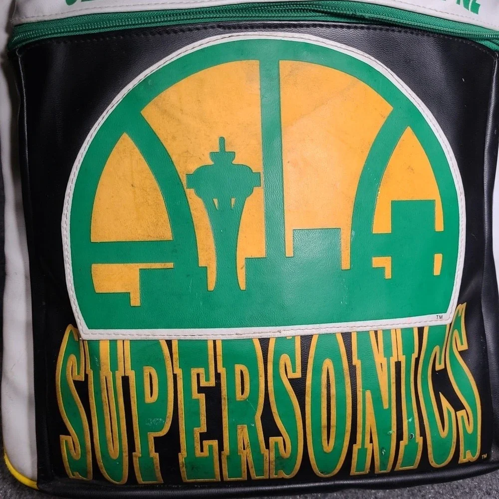 Vintage Rare Seattle Super‎ Sonics Team NBA Player Backpack 1980 1990s